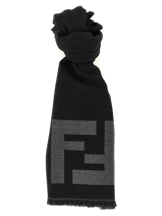 Ff Macro Scarf Scarves And Foulards Black