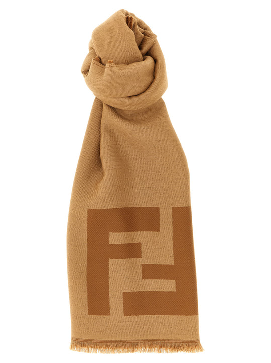 Ff Macro Scarf Scarves And Foulards Brown