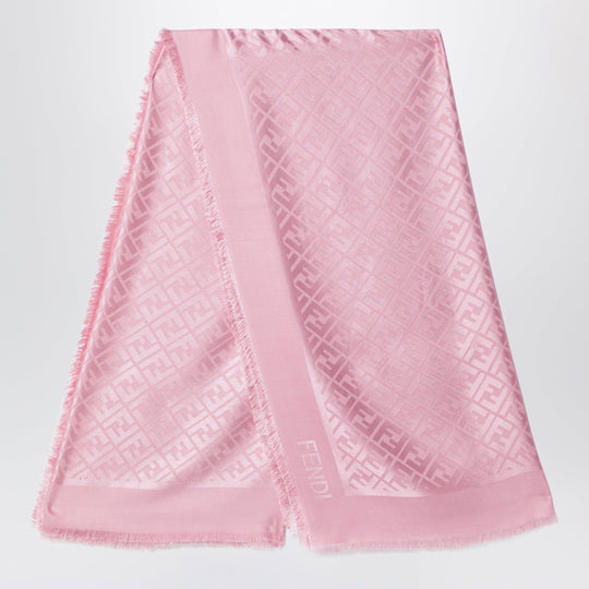 Pink Silk And Wool Shawl