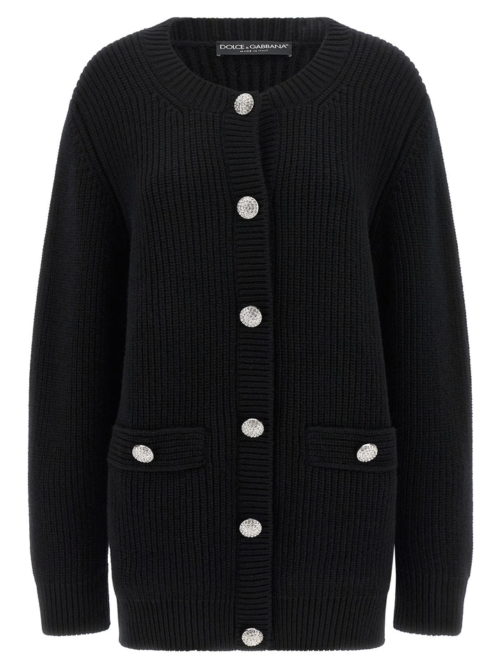Dolce & Gabbana Jewel Buttons Cardigan Sweaters and Cardigans - Black | aafd07d10e26a62711dd3dffd8d8d388e1ce381e