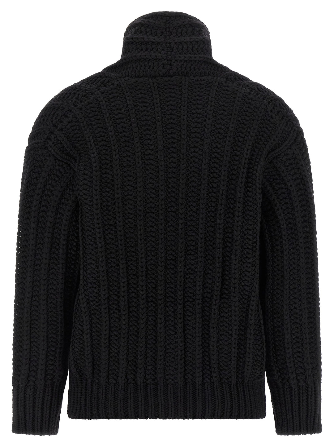 Dolce & Gabbana Coarse Wool Cardigan Sweaters and Cardigans - Black | c641894b29e47abb5d189d3f811bbb3e40eba681