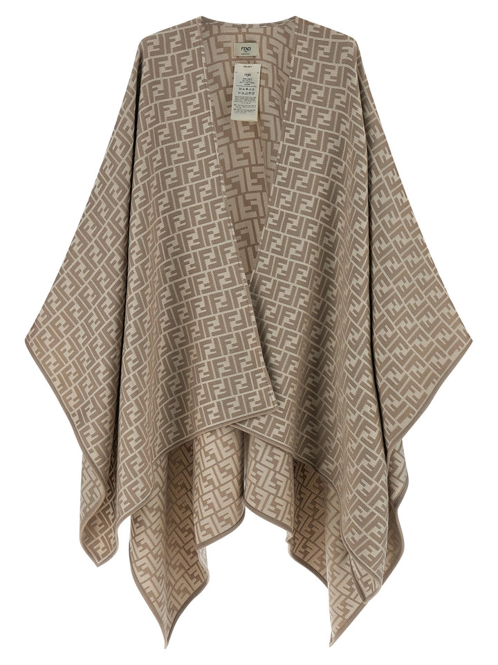 Fendi Ff Capes - Gray | b120de38e580591f5767099c8a59439d4a39fe6d