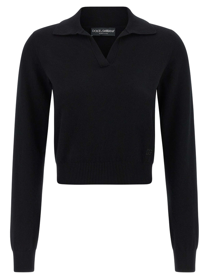Dolce & Gabbana Polo Jersey Sweaters and Cardigans - Black | 44a3934992b16a19aa497609b9f7e6049c3a0e06