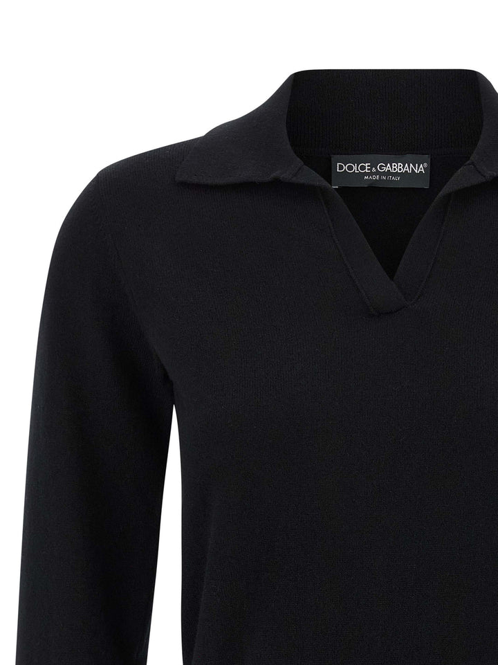 Dolce & Gabbana Polo Jersey Sweaters and Cardigans - Black | 3d8a7310b78c2bc5b5ceb9a287ae493d240a8ae9