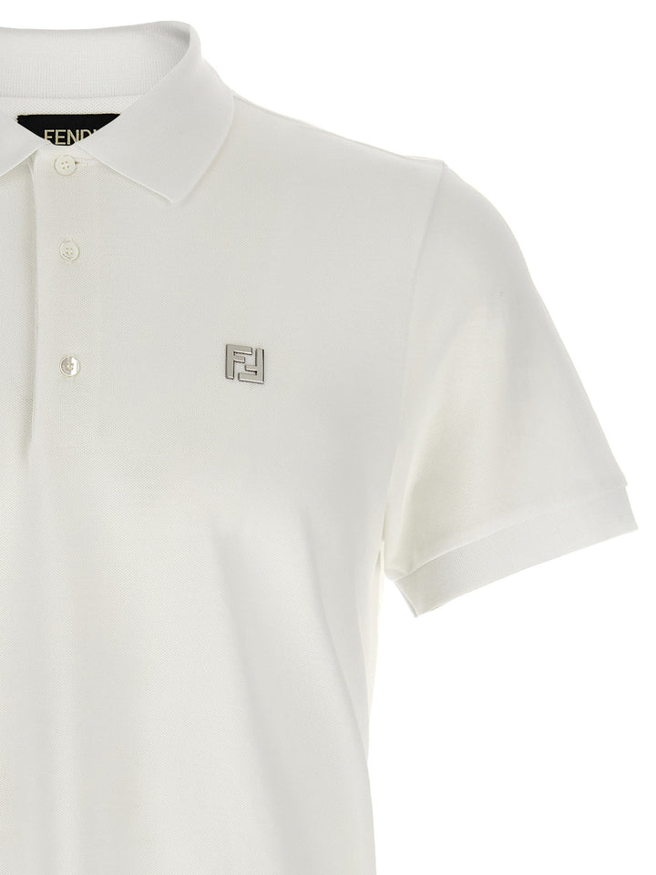 Fendi Ff Metallic Logo  Shirt Polo - White | 5b3c0c3165e03ec6b5ffe30c2278c3b5d8c32f49