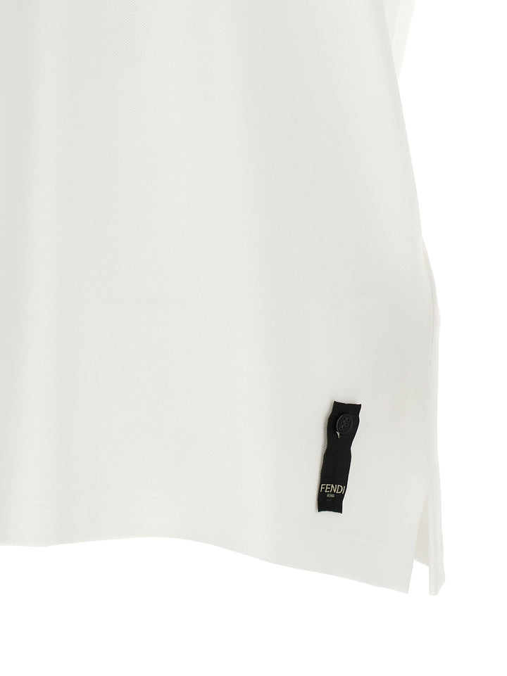Fendi Ff Metallic Logo  Shirt Polo - White | 0ce05d473f7210853907305f12044b936e5d984f