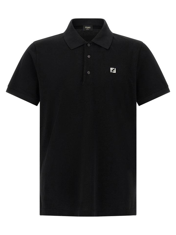 Fendi Ff Metallic Logo  Shirt Polo - Black | 5a9092ad5a103ffdfb3d05b9c59e8d4da46c249c