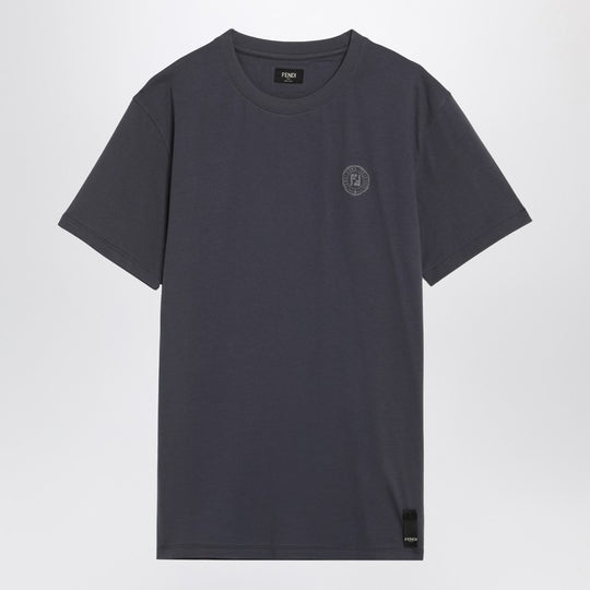 Slim-Fit Blue Cotton T-Shirt