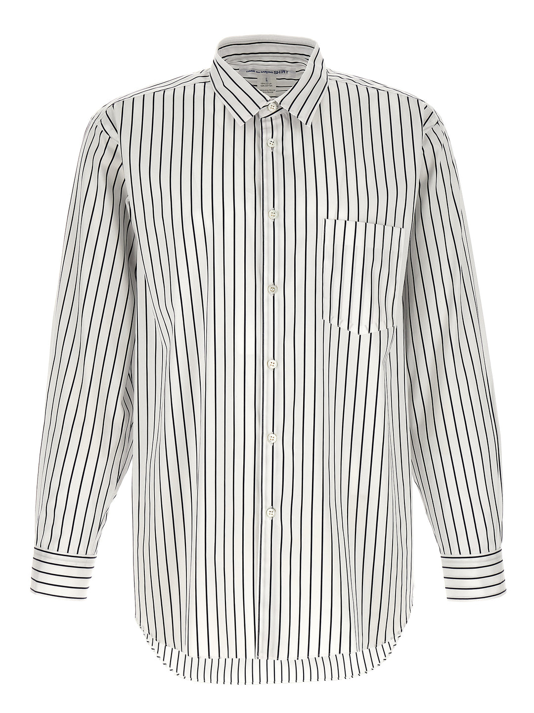 Comme Des GarçOns Shirt Striped Shirt Shirt and Blouse - White/Black | d0e6be98d046fdf8adcf27ace5bb2342a82604ed