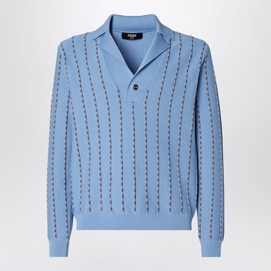 Light Blue Cotton Knit Jumper