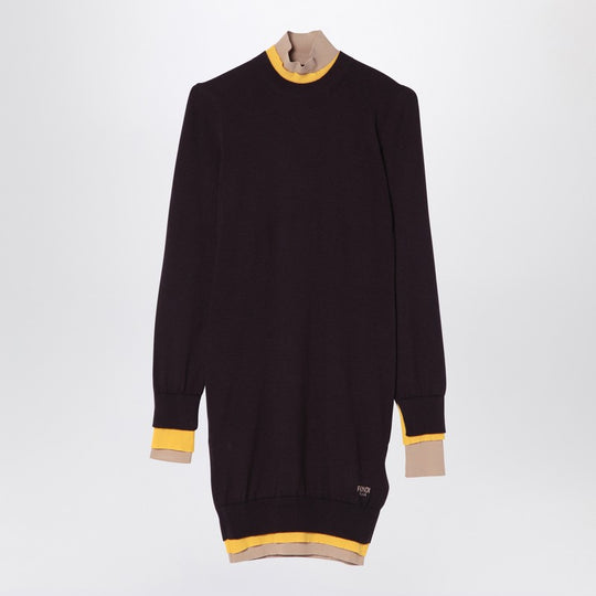 Dark Purple Wool Dress