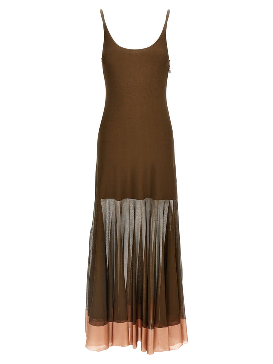 Viscose Dress Dresses Brown
