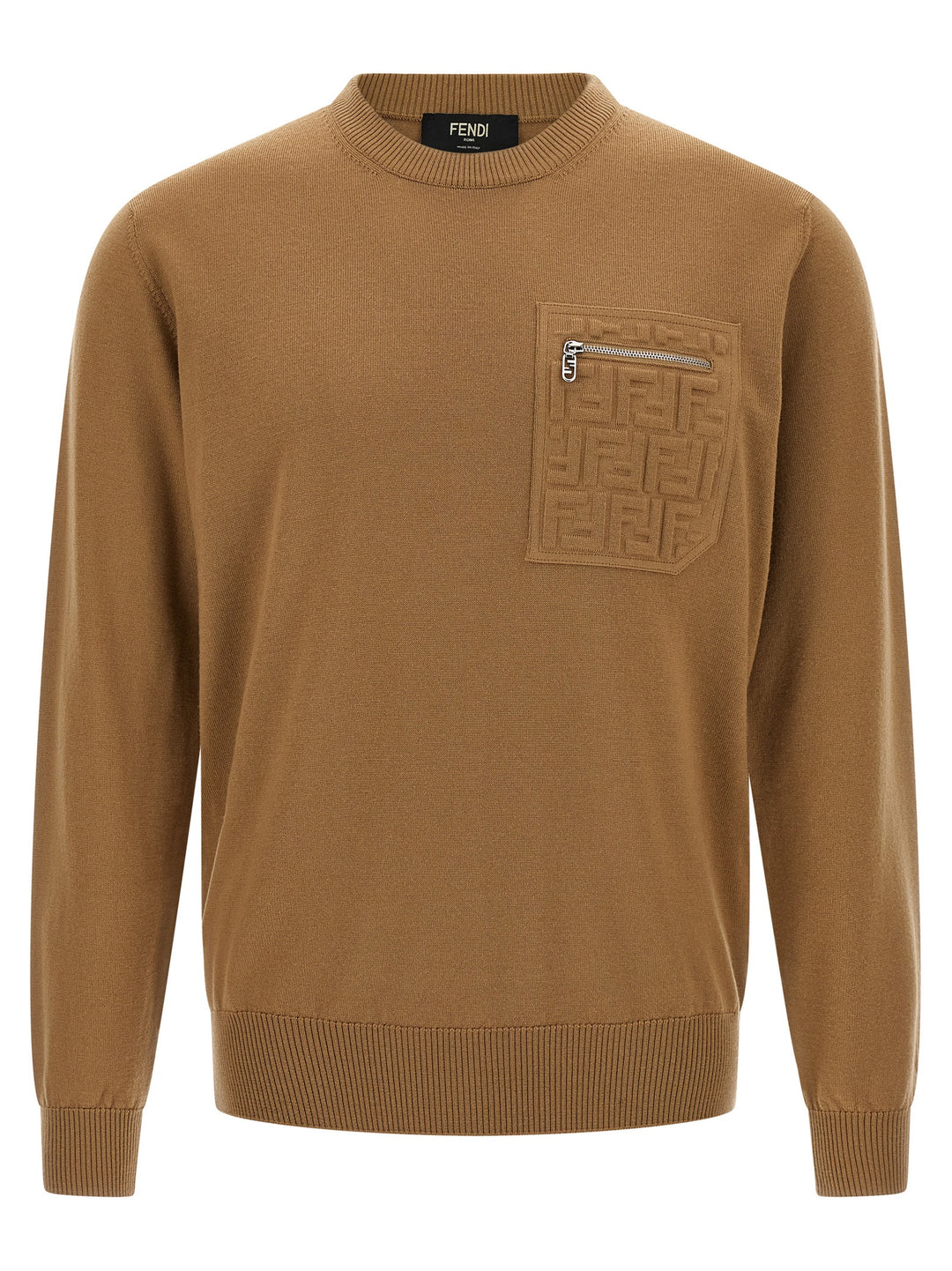 Fendi Ff Pocket Sweater Sweaters and Cardigans - Beige | 00149747f1d4f71714692198d434fc0980fb262d