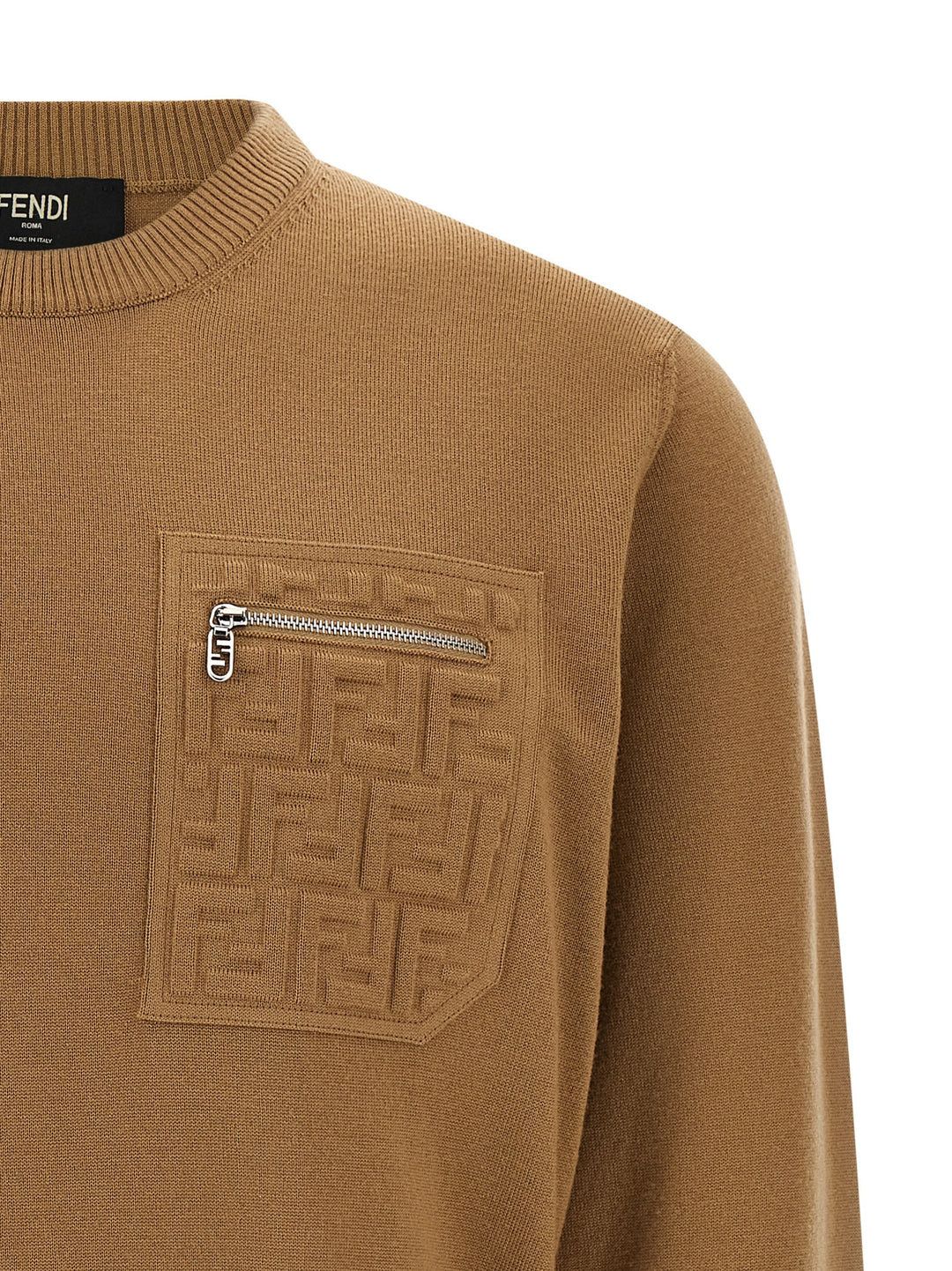 Fendi Ff Pocket Sweater Sweaters and Cardigans - Beige | fa95a66a2099d828fafda3eb0ca0fe80c4180a2e