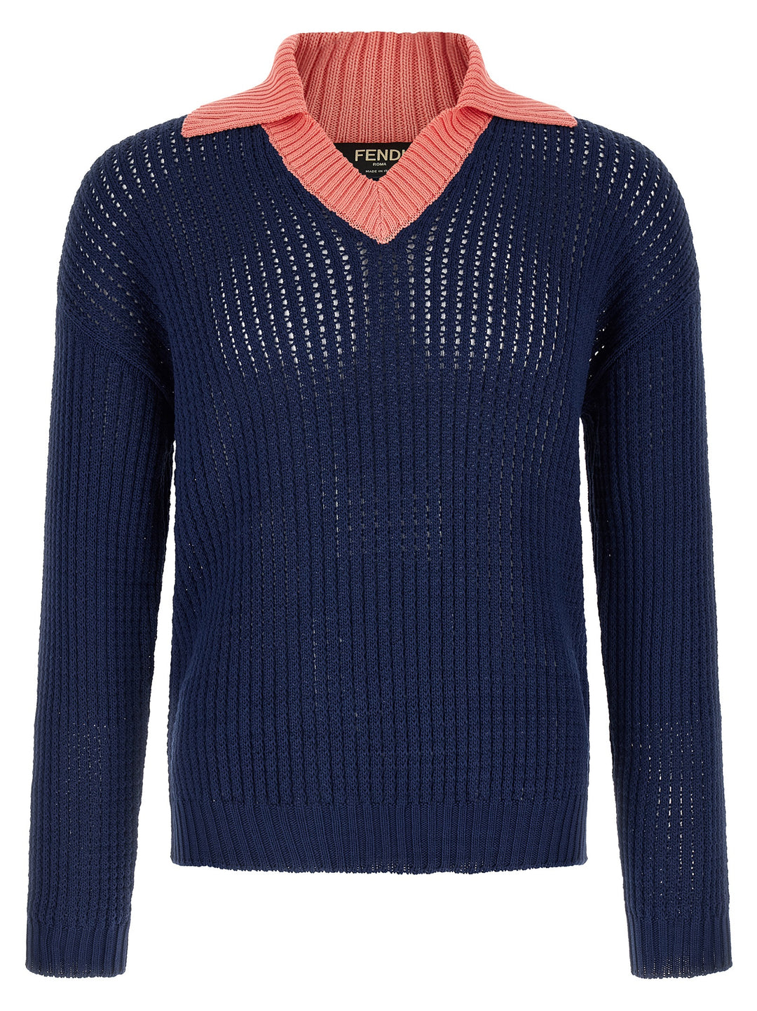 Fendi Cablé Braided Sweater Sweaters and Cardigans - Blue | 2ece303c068672407133b0f2558d9aa194b7f216