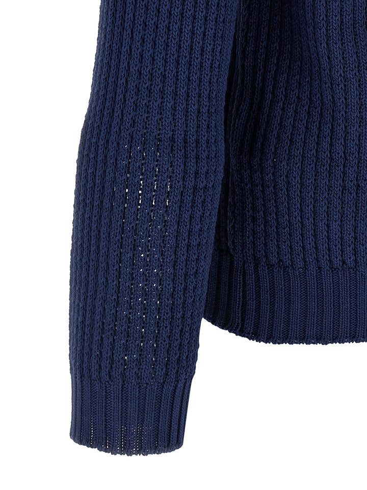 Fendi Cablé Braided Sweater Sweaters and Cardigans - Blue | d6bc0bdf206bab90ec7c7955ad51c1c3bf7502ac