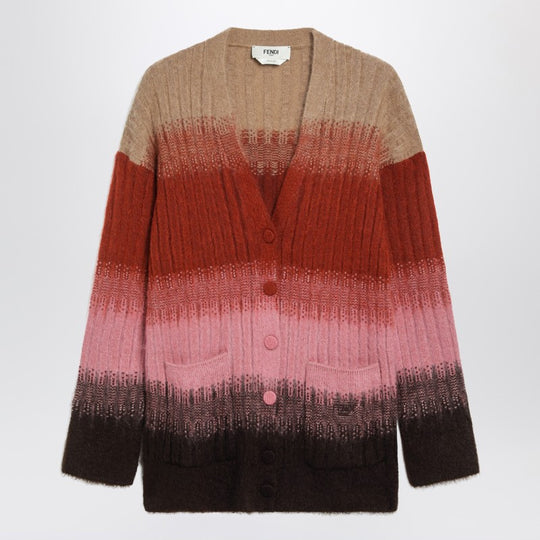 Multicoloured Mohair And Wool Cardigan