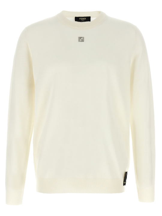 Ff Logo Sweater Sweaters And Cardigans White