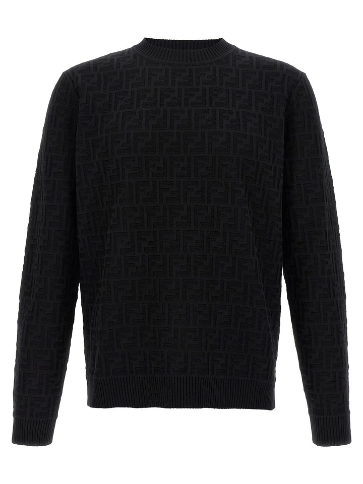 Fendi Ff Jacquard Sweater Sweaters and Cardigans - Black | 37d3f4520abfde53c6cd888745f28381960cd8bb