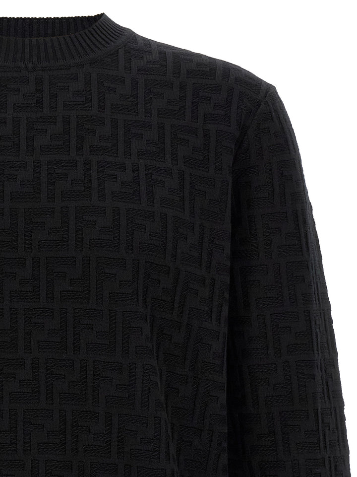 Fendi Ff Jacquard Sweater Sweaters and Cardigans - Black | f3b8ba7dd59fc056d392746a1c12ca4205cab093