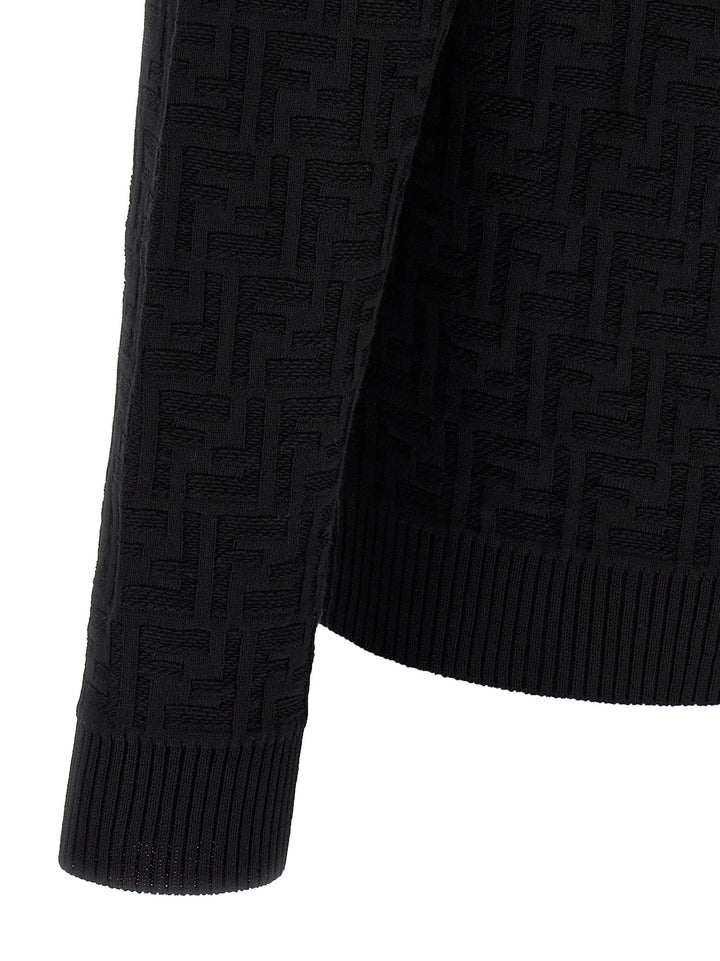 Fendi Ff Jacquard Sweater Sweaters and Cardigans - Black | 7da7927e28103845ac58b72add6c7546fc220e49
