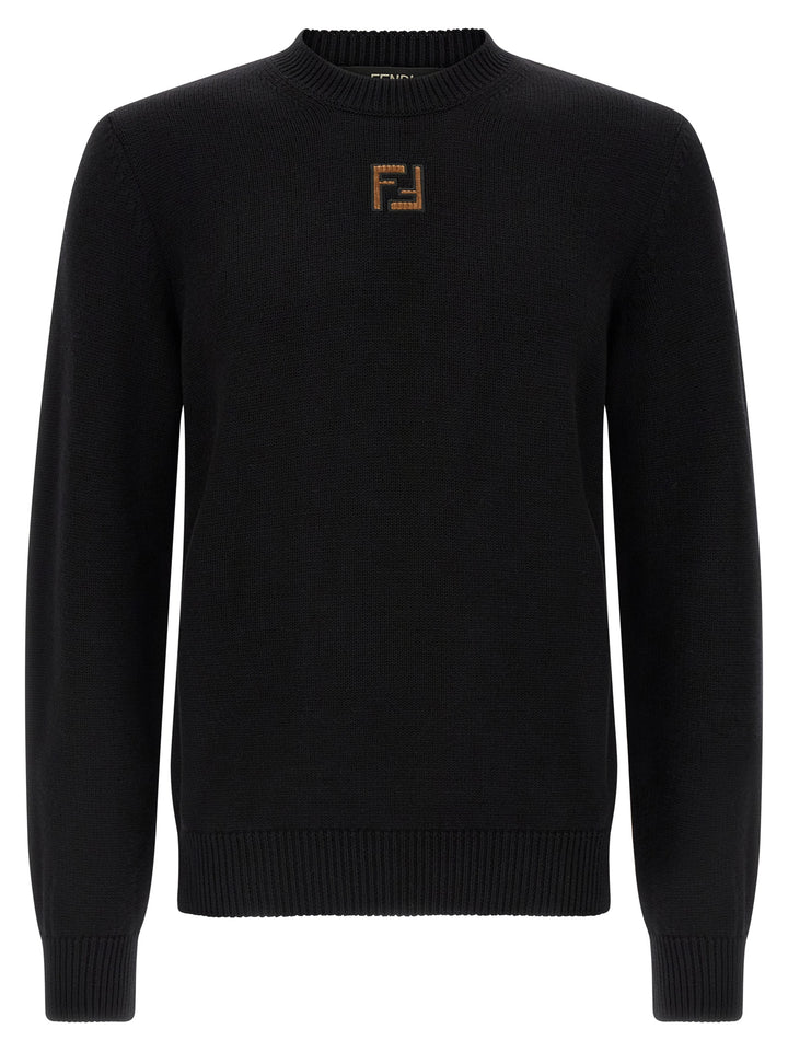 Fendi Ff Velvet Micro Sweater Sweaters and Cardigans - Black | 2447fffa89ac2ea0c1d6838f2ecbfdb14576de3e