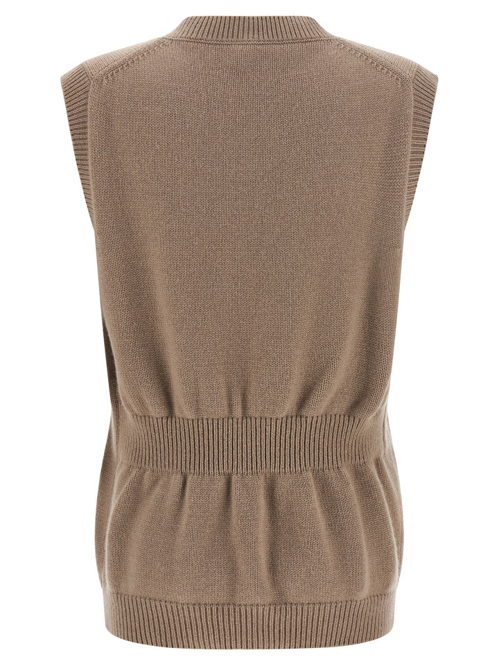 Fendi Cashmere Vest Gilet - Beige | 19639c42a3d8dbad4a119c4605c164059bc990e2