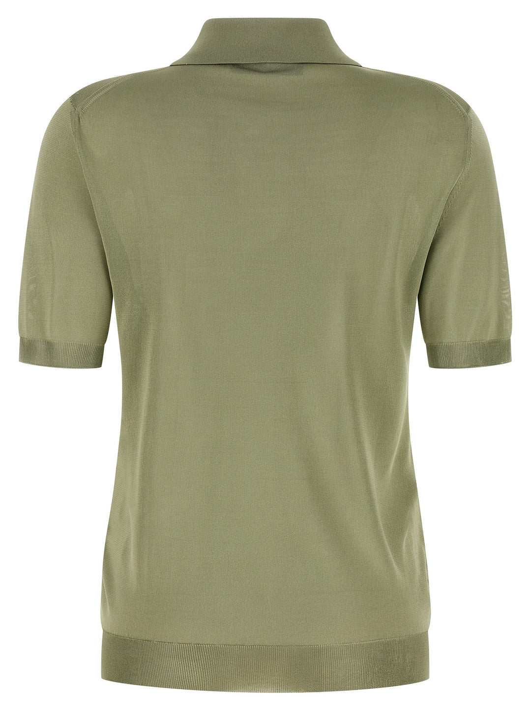 Fendi Shiny Viscose Shirt Polo - Green | 9055256e62c06c6e57729c901956b650a778660c