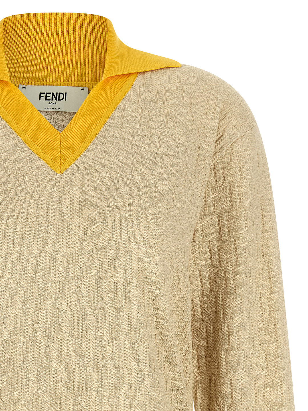 Fendi Ff Jacquard Sweater Sweaters and Cardigans - Beige | bbcea8d13399260cc55273ce8bad3377829fe301