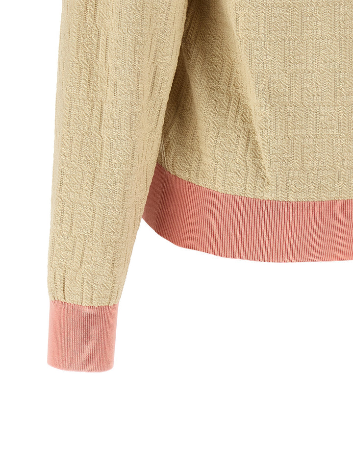 Fendi Ff Jacquard Sweater Sweaters and Cardigans - Beige | fad785d9393bd9c8c589e8de9eab20bbc0eac325