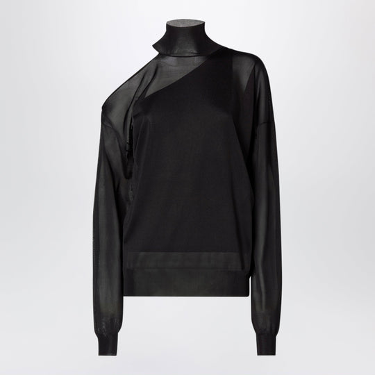 Black Silk Organza Jumper