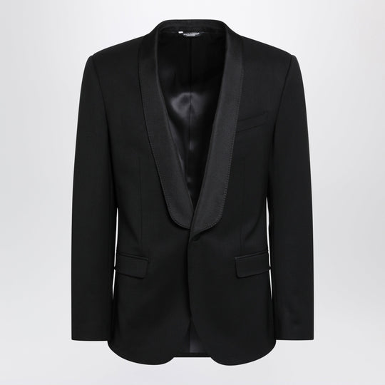 Single-Breasted Jacket In Black Wool Blend