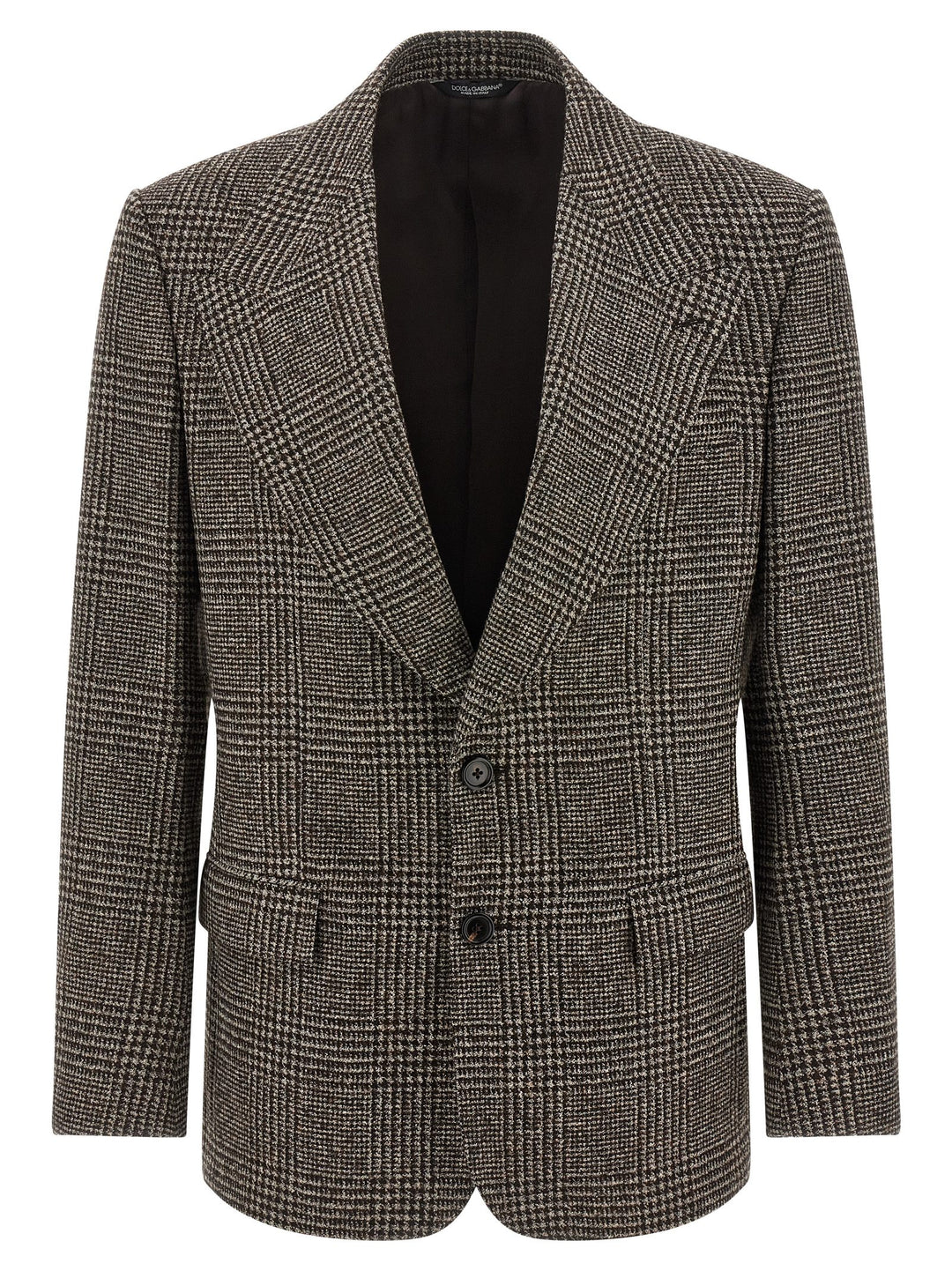 Dolce & Gabbana Prince Of Wales Wool Blazer - Brown | eb02f76f8bef0b8d4bef0d4427dbd31af6113448