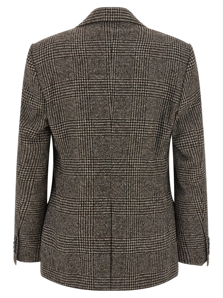 Dolce & Gabbana Prince Of Wales Wool Blazer - Brown | de5800b2389bbf613e75b8226c72af08fe5082d5