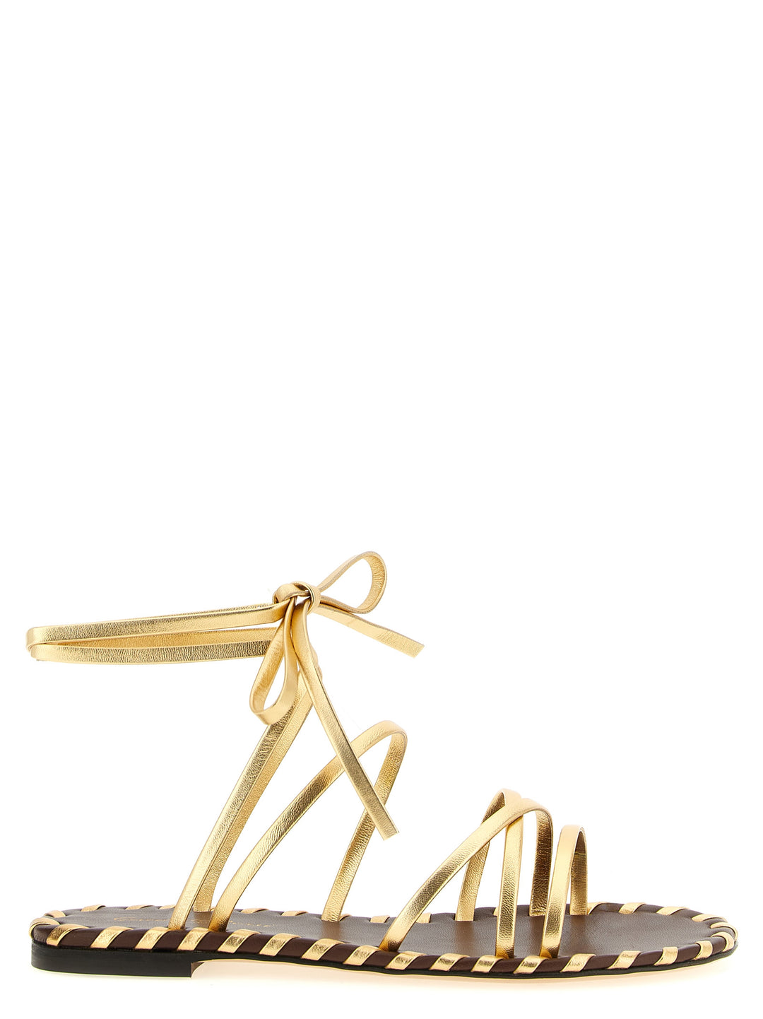 Gianvito Rossi Nappa Sandals - Gold | 3ebaa11fadf0f705a550d954c300c257ab1551a1