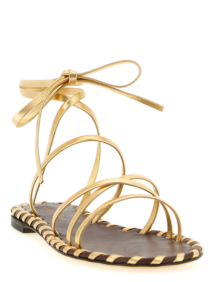 Gianvito Rossi Nappa Sandals - Gold | 2bed495838f9cdaf9a5f576e0f3ff511cf071955