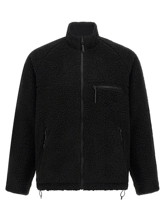 Reversible Sherpa Puffer Jackets Black