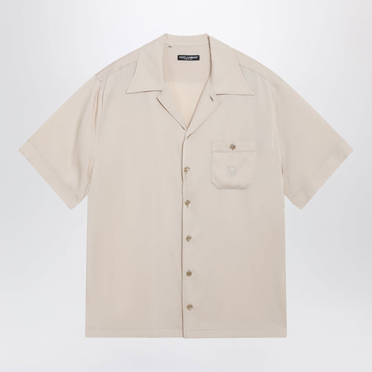 Écru Silk Bowling Shirt