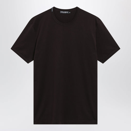 Brown Cotton Jersey T-Shirt