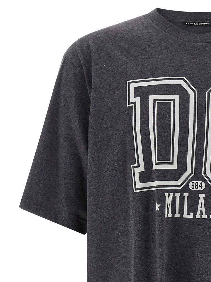 Dolce & Gabbana Flocked Print T-shirt - Gray | 0e5ab5500bdbbf0ff639c5189b705fa4e3a34692