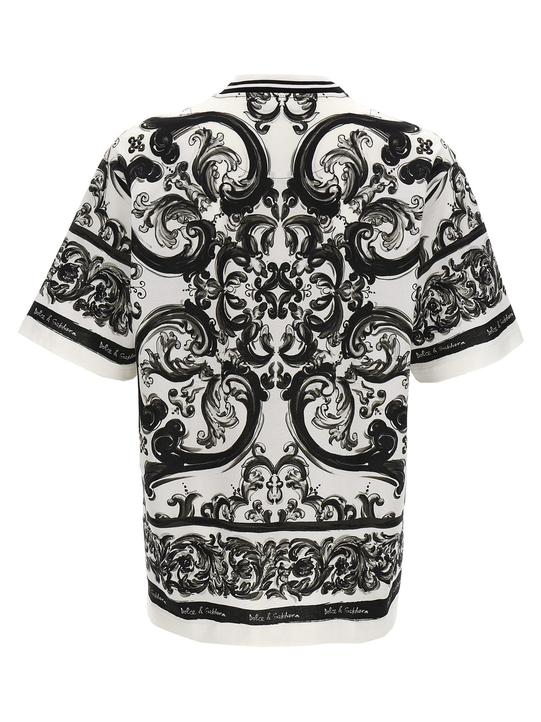 Dolce & Gabbana Maiolica T-shirt - White/Black | 4ce94ac594e11d708b13eb66c317a584614f5b55