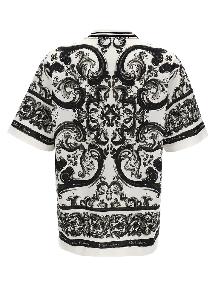 Dolce & Gabbana Maiolica T-shirt - White/Black | 4ce94ac594e11d708b13eb66c317a584614f5b55