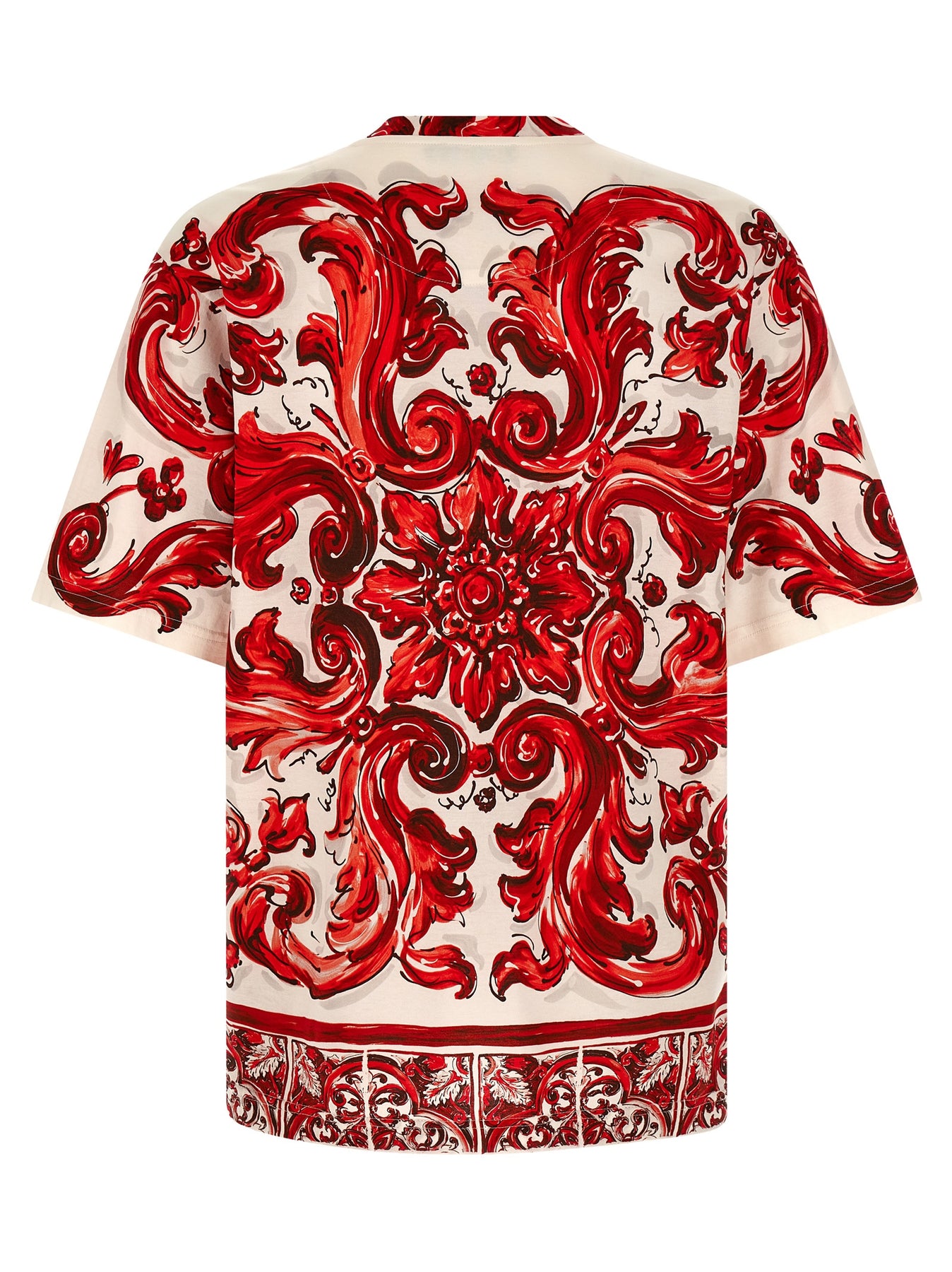 Dolce & Gabbana Maiolica T-shirt - Red | 2c7d8649b5f19dd762ed6c171deb9f3940d93646