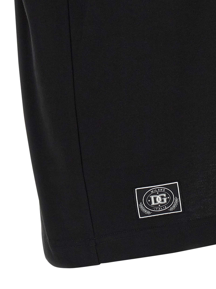 Dolce & Gabbana Logo Embroidery T-shirt - White/Black | c76195ba4250abf3d8617aea55512739b12622ed