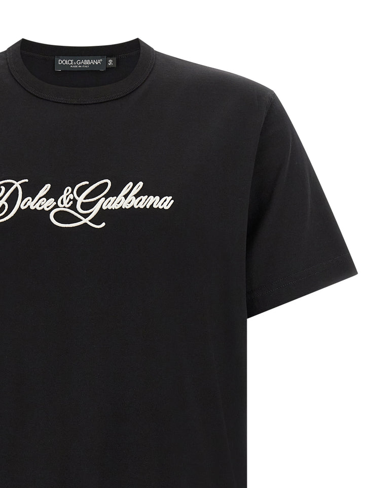 Dolce & Gabbana Logo Embroidery T-shirt - Black | 2bd248835860927ad9462e9a2394e272a2ea6a6e