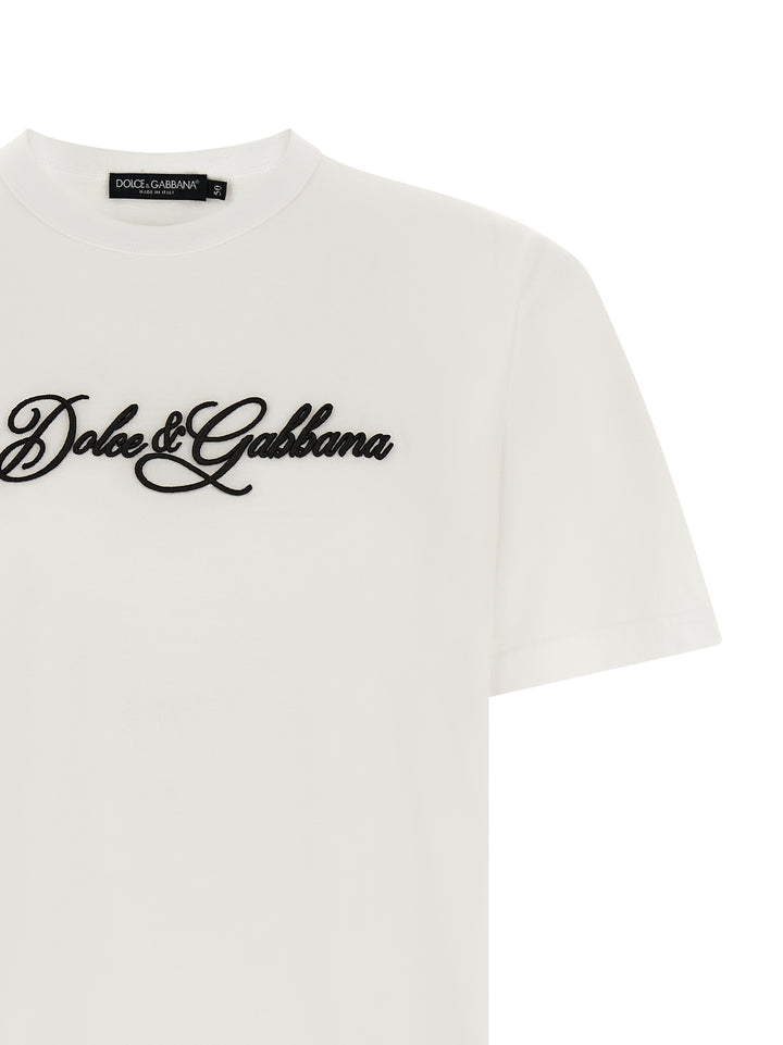 Dolce & Gabbana Logo Embroidery T-shirt - White | d1ec521c8deba6e5b691e4f517ae29fd73941c6d