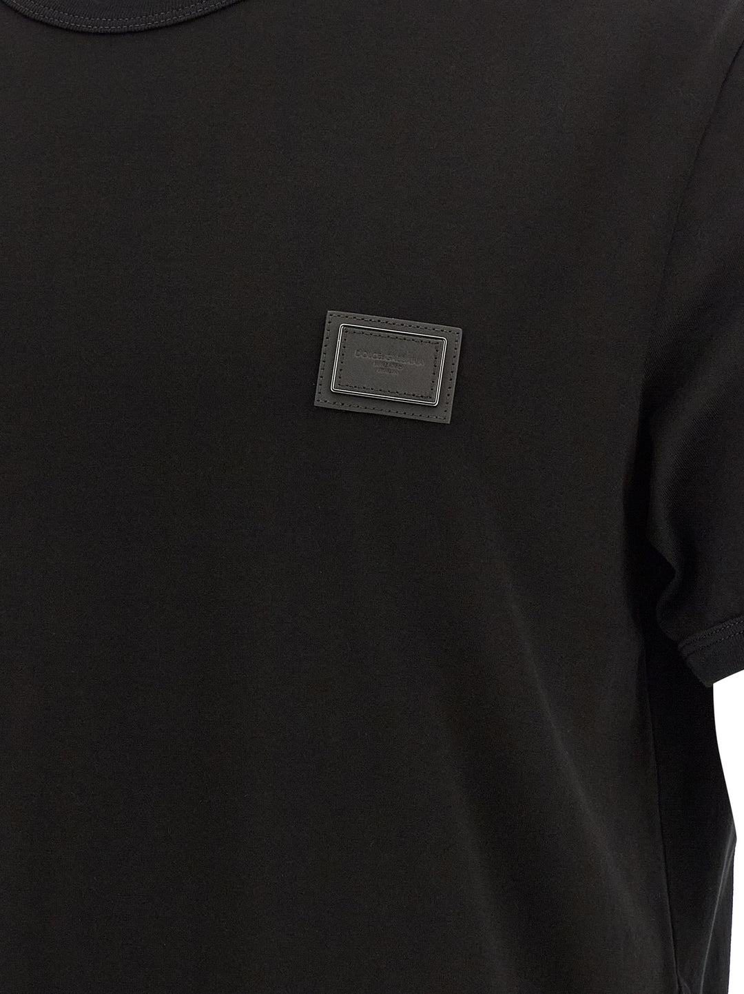 Dolce & Gabbana Metal Plate T-shirt - Black | 3fc3aa9f725f93bf4716ea46b4e7d205d4d885c9