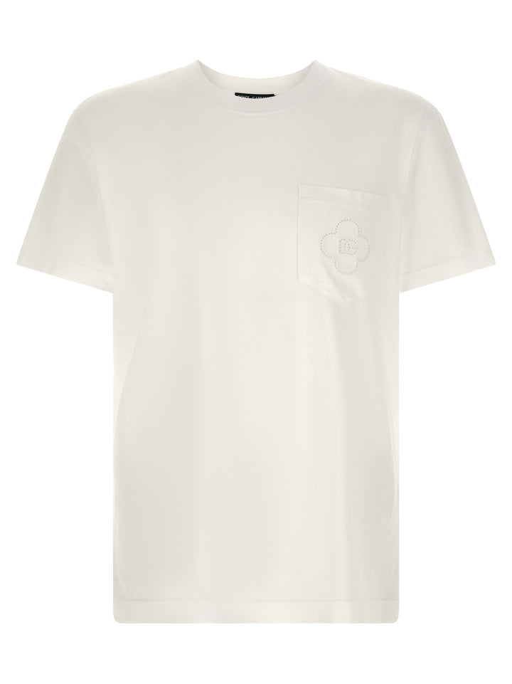 Dolce & Gabbana Openwork Logo T-shirt - White | 2b3e3de5232fb5d7a96b059c7d613c8ad456ef77