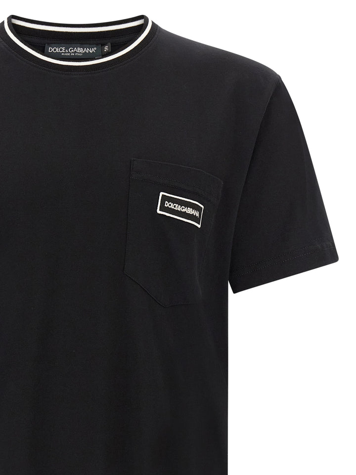 Dolce & Gabbana Logo Pocket T-shirt - Black | 910ba846fcbf57fb3669a6c4f49496dbee5c2166
