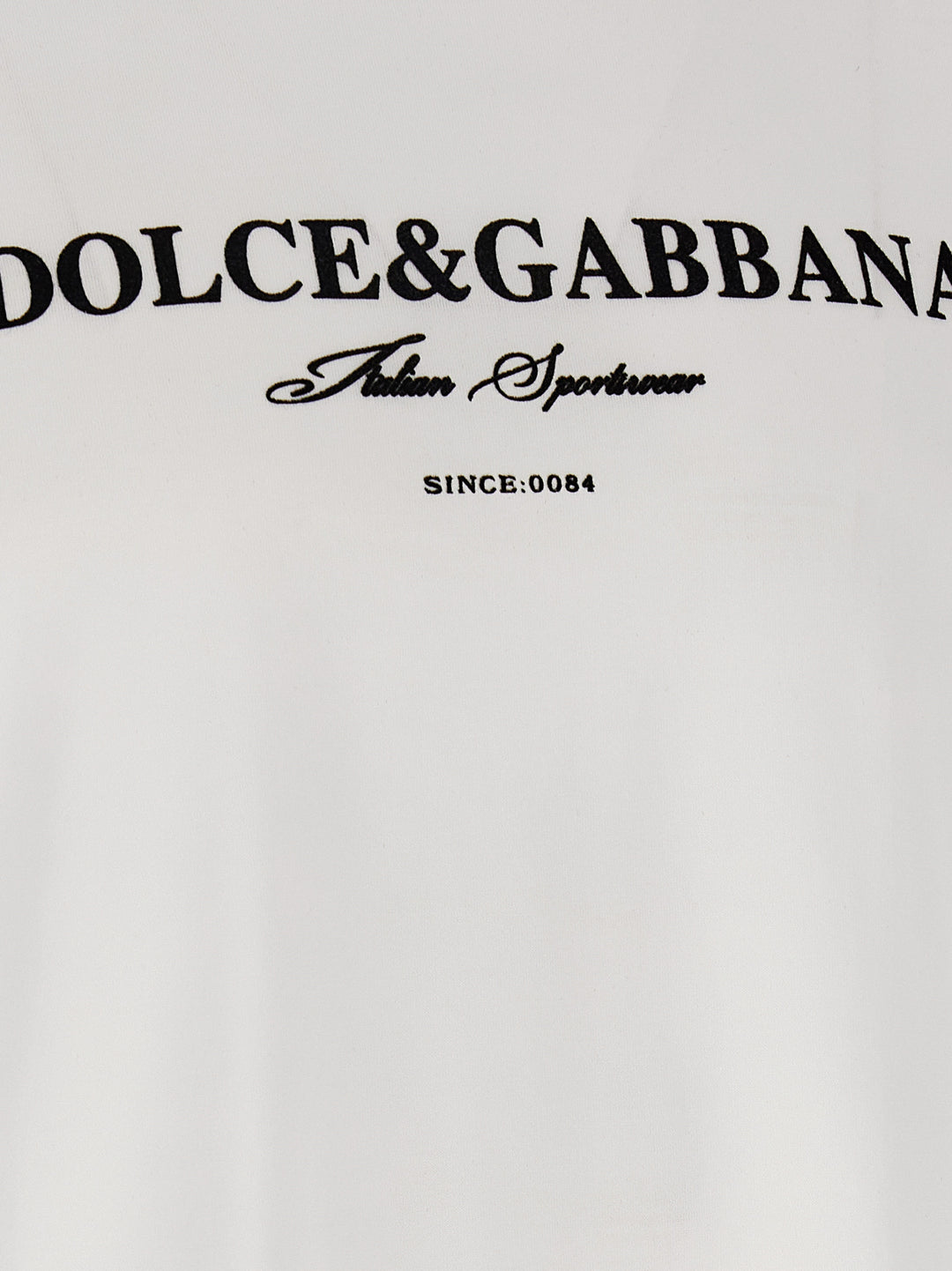 Dolce & Gabbana Flock Print T-shirt - White/Black | 937b6ae84b654844e090d3812f14cd0313ee6073